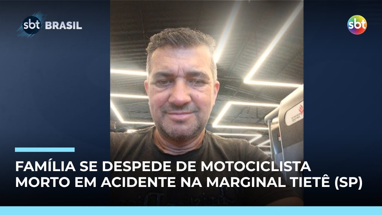 Corpo de motociclista vítima de tragédia na Marginal Tietê é enterrado em SP | #SBTBrasil