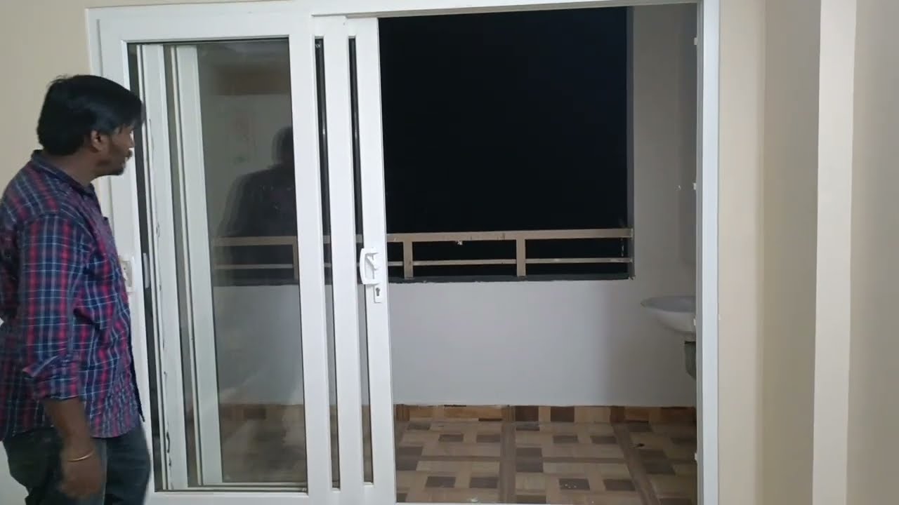 Three Track Upvc Sliding Door with 6 MM Toughened Glass | 3 Pannel | MWindows