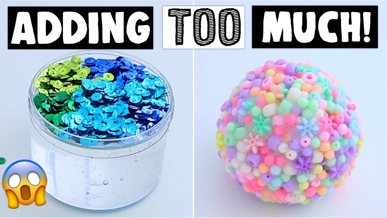 EXTREME ADDING TOO MUCH INGREDIENTS INTO SLIME *adding too much of everything into SLIME*