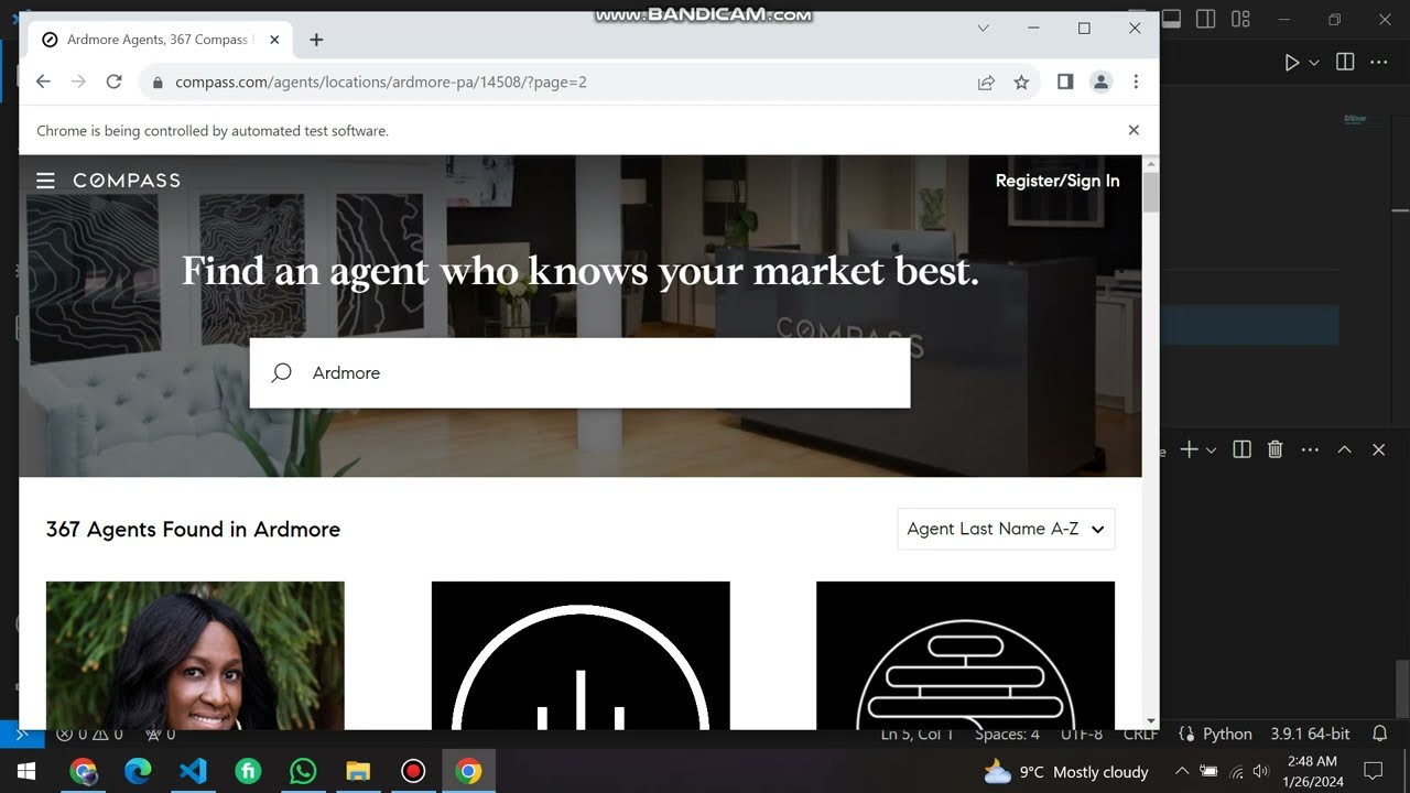 Compass Agents | Scraping | Target Location | Flask