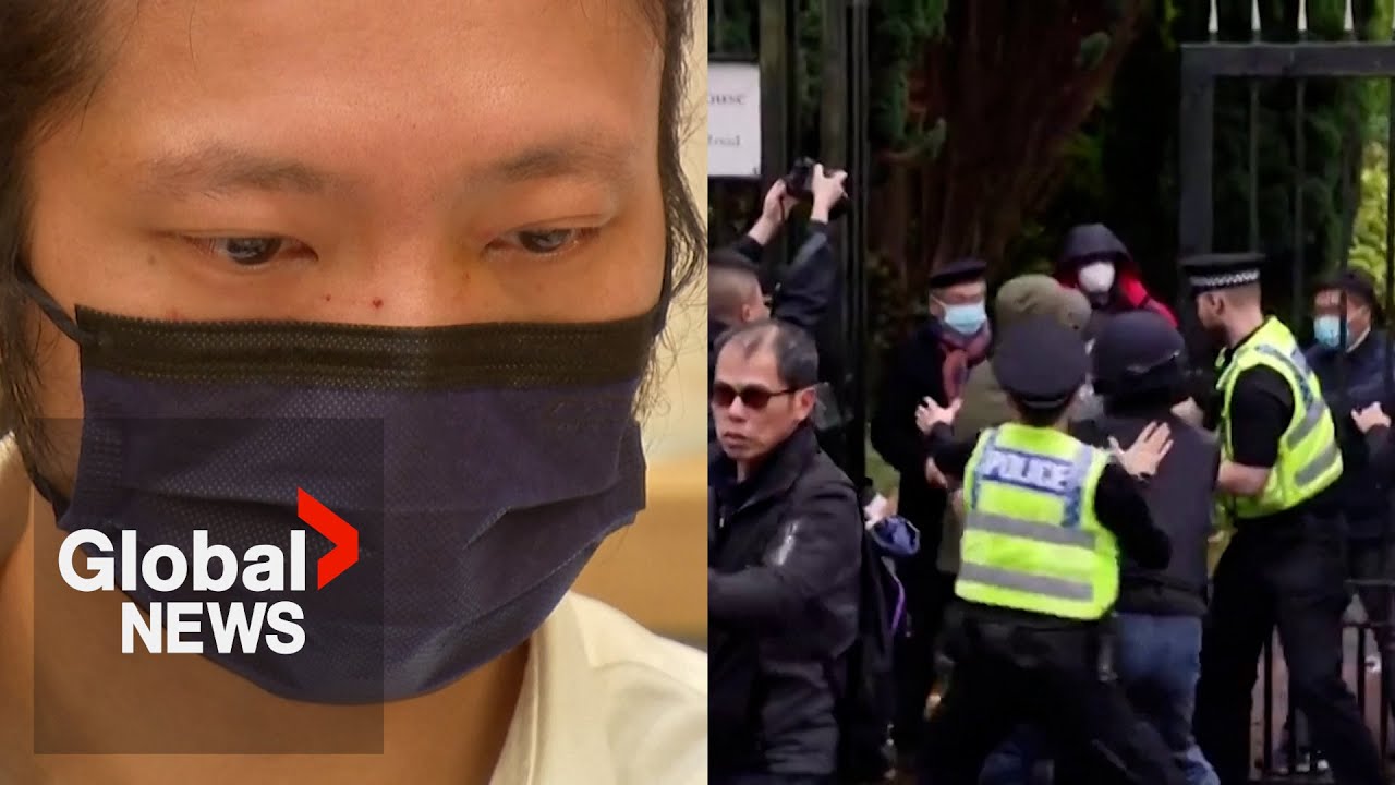 Protester attacked outside Chinese consulate in UK left &ldquo;scared and shocked&rdquo;