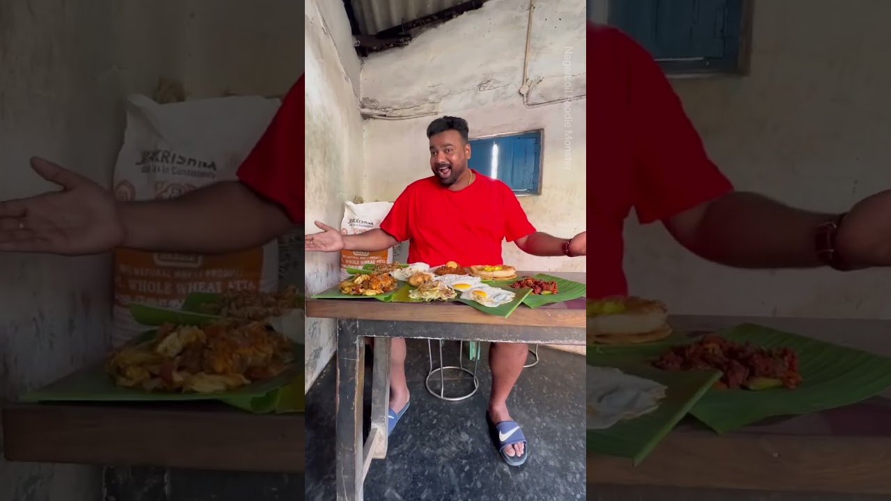 Enaku naney vachikita virunthu 💥 Morning breakfast at A.V Fast Food, Nagercoil #shorts