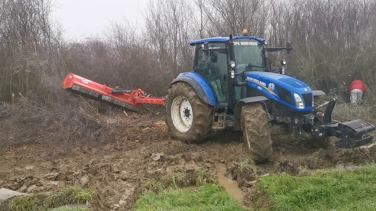 New Holland T5.115 HD + Maschio Giraffa 210