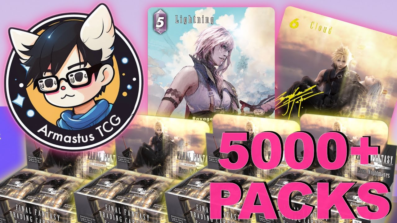 Attempt To Open 5,000+ NEW Packs Of FFTCG - From Nightmares & Search For CLOUD SIGNATURE!