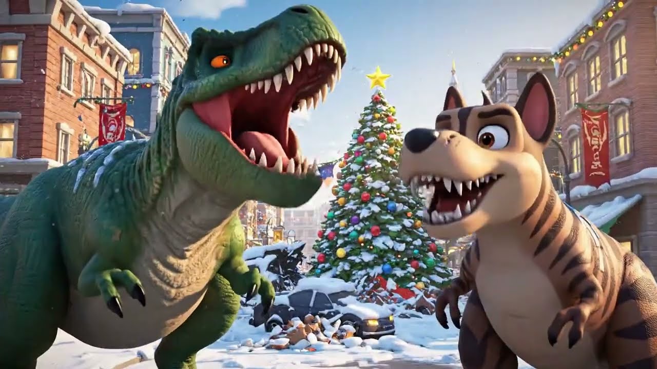 PAW Patrol, Blaze & Bluey: T-Rex City Takedown! 🦖 Emergency Safety Lesson 🚨 Christmas Adventure