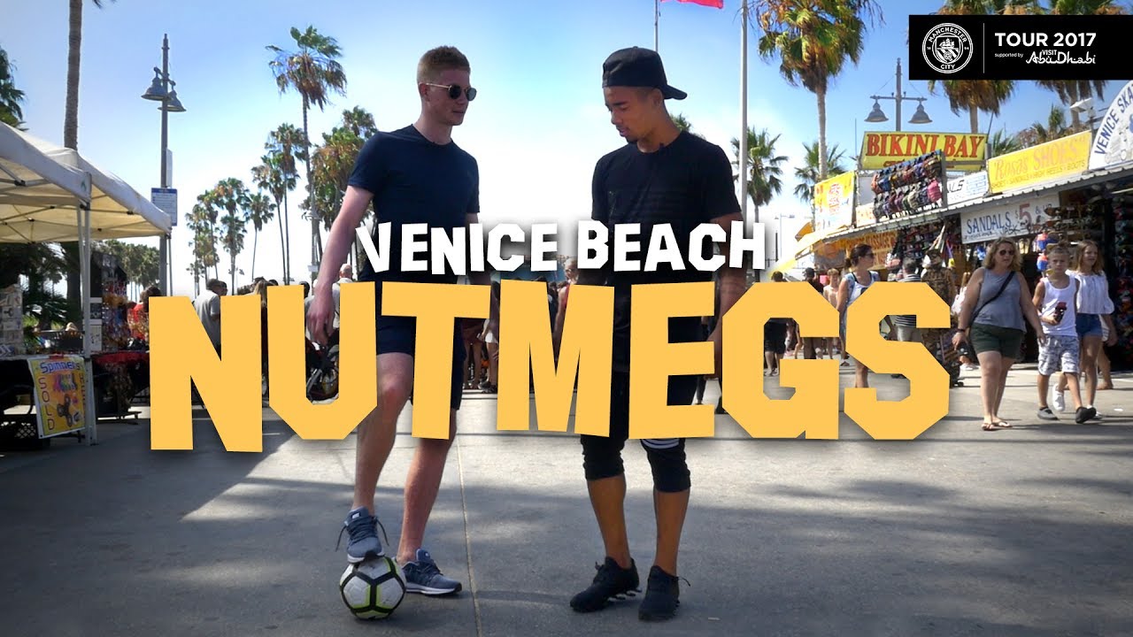 Gabriel Jesus & Kevin De Bruyne Nutmeg Strangers In LA!