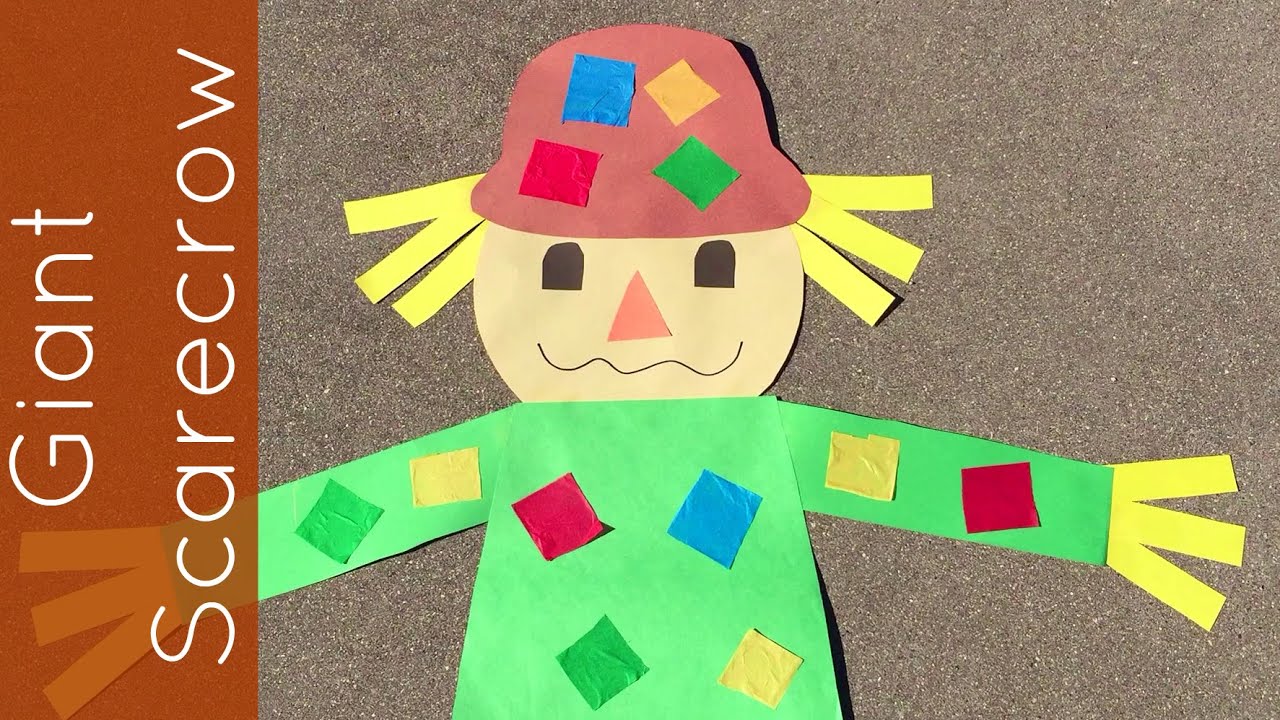 Giant Scarecrow Craft Project For Prescool and Kindergarten