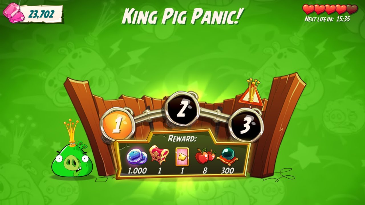 KPP 3-4-5 Rooms - No Red,Blues,Chuck,Hal - King Pig Panic, Angry Birds 2 