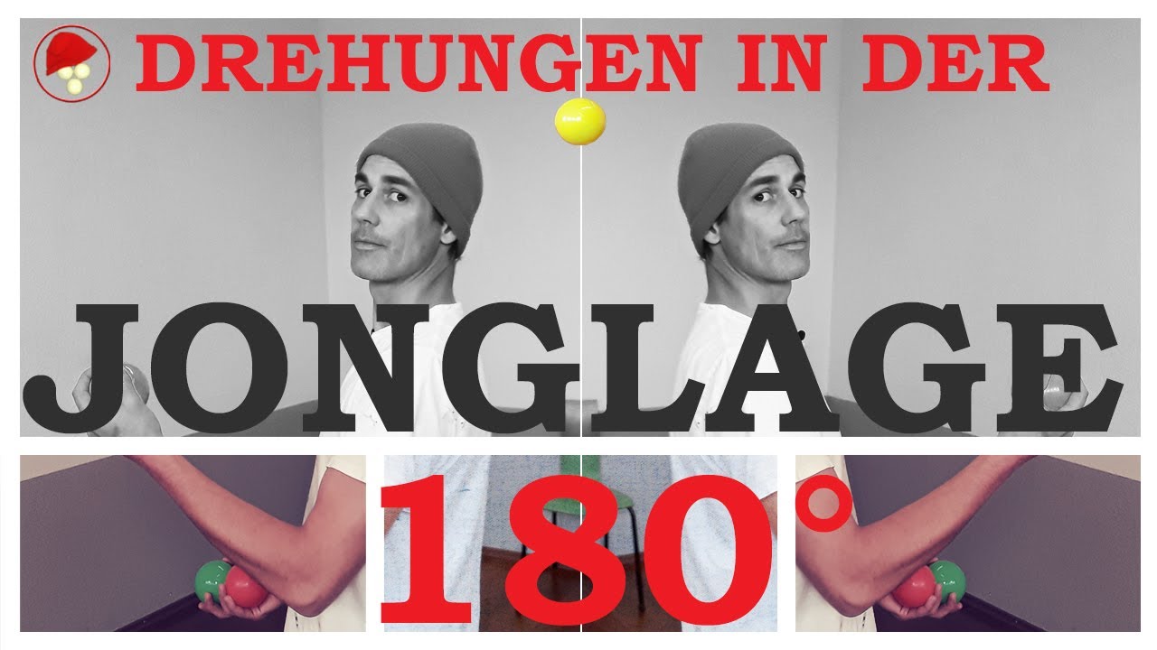 Drehungen mit 3 Bällen jonglieren lernen | Drei Ball Jonglage Trick