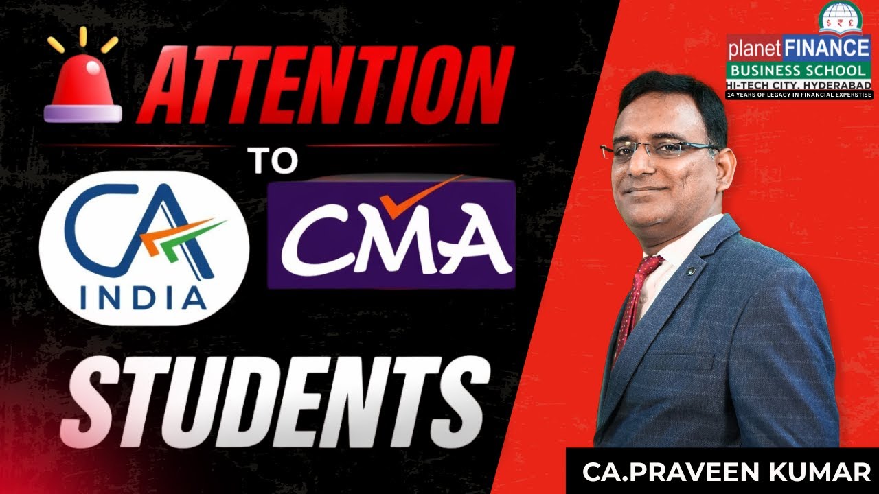 ATTENTION (IMPORTANT ANNOUNCEMENT) TO ALL CA CMA STUDENTS