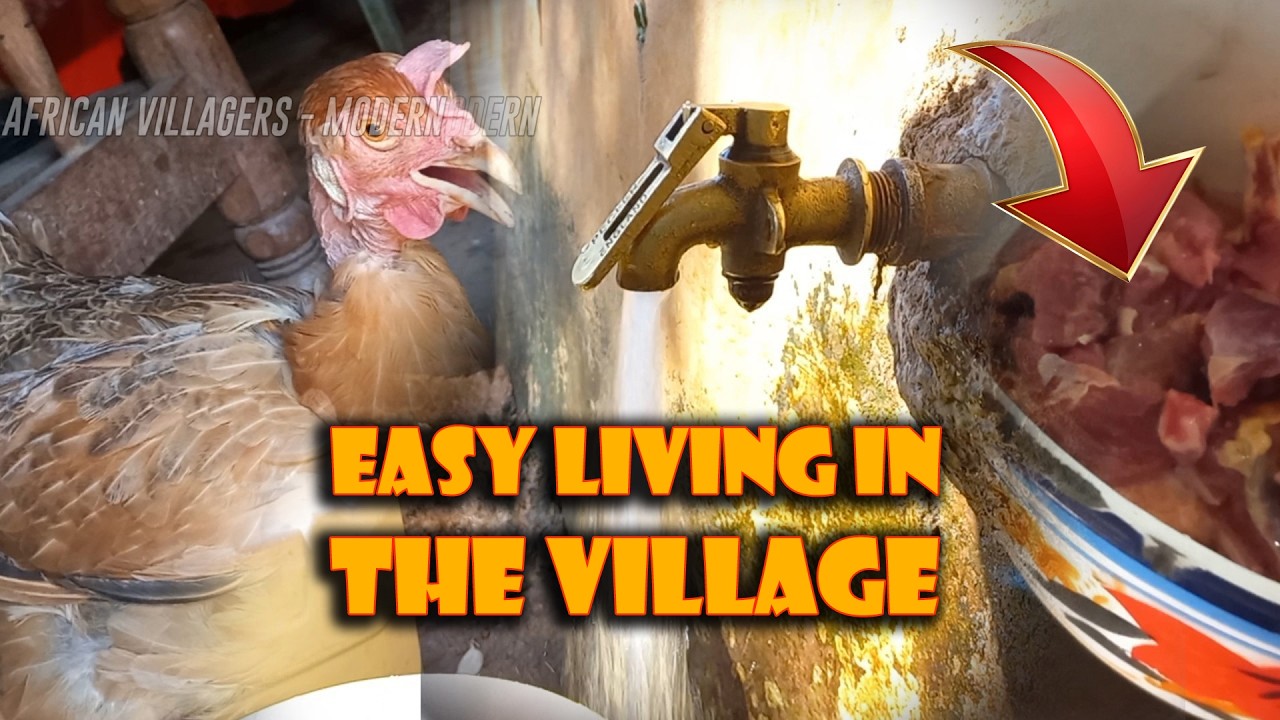 A Day in Modern Kenyan village Fetching water Cooking meat Kitchen Garden Slow living Africa