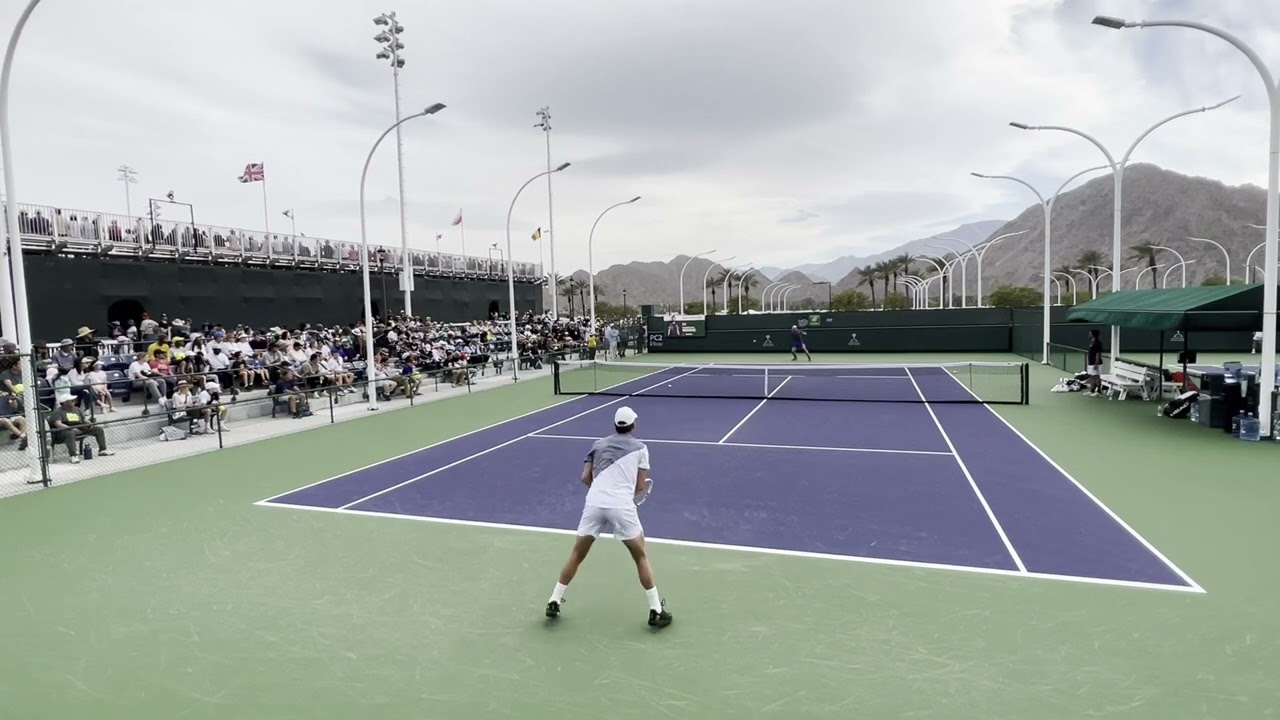 Cameron Norrie BLUDGEONING the ball - AMAZING footwork and forehand preparation - Indian Wells 2023