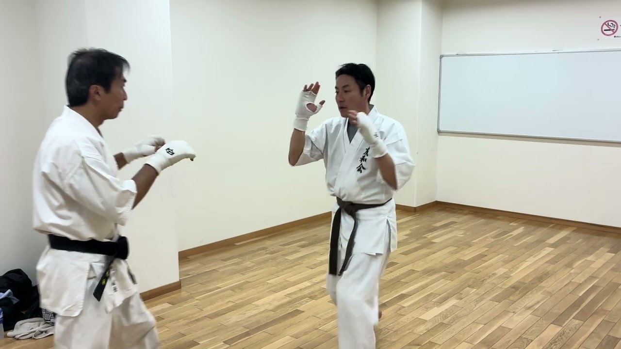 20260107初稽古スパーリング　この後1,000本突きしました