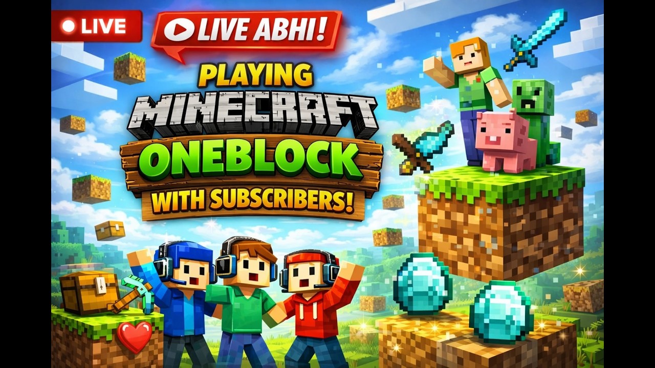 🔴 LIVE Minecraft OneBlock with Subscribers | Join Now! 🔥
