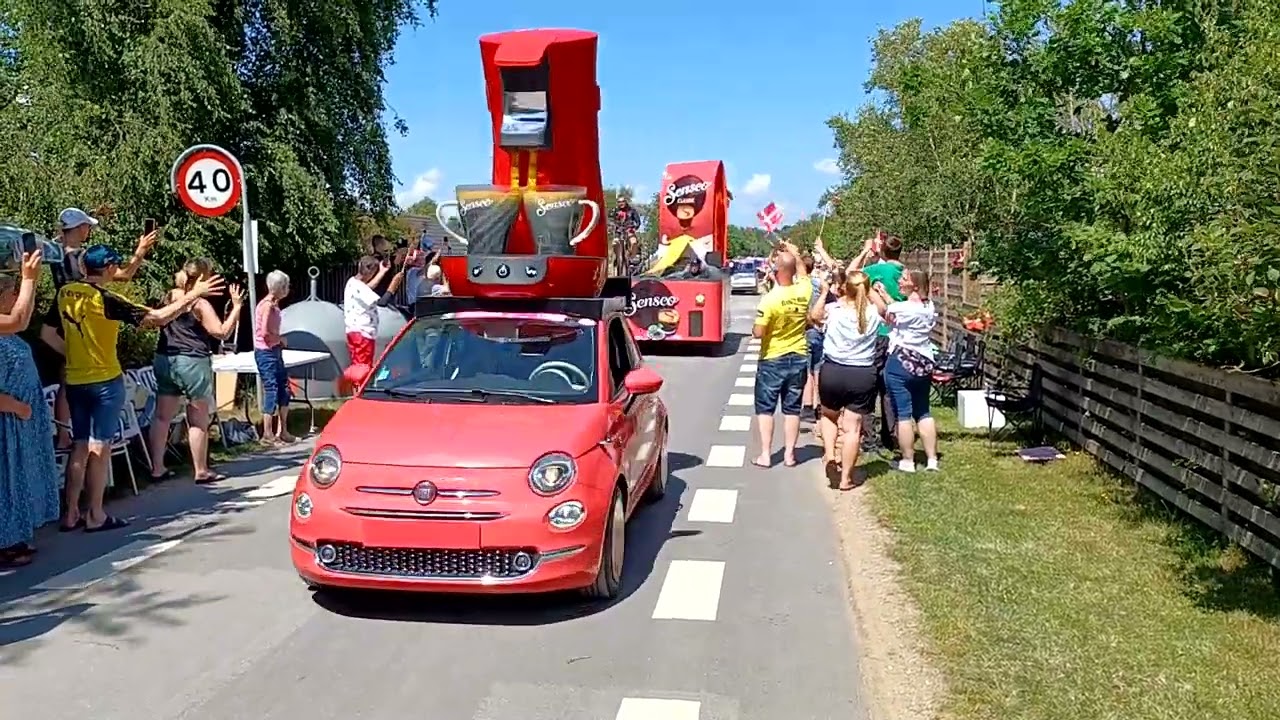 Tour de France 2022 in Denmark. Stage 2. Bjerge Strand. Caravan