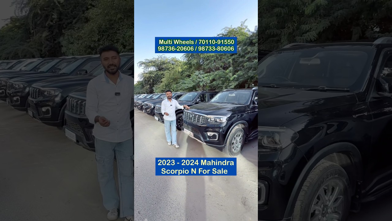 😱Scorpio Unregistered Scorpio 2024 Scorpio 2023 in Black Colour Available at Multi Wheels Delhi
