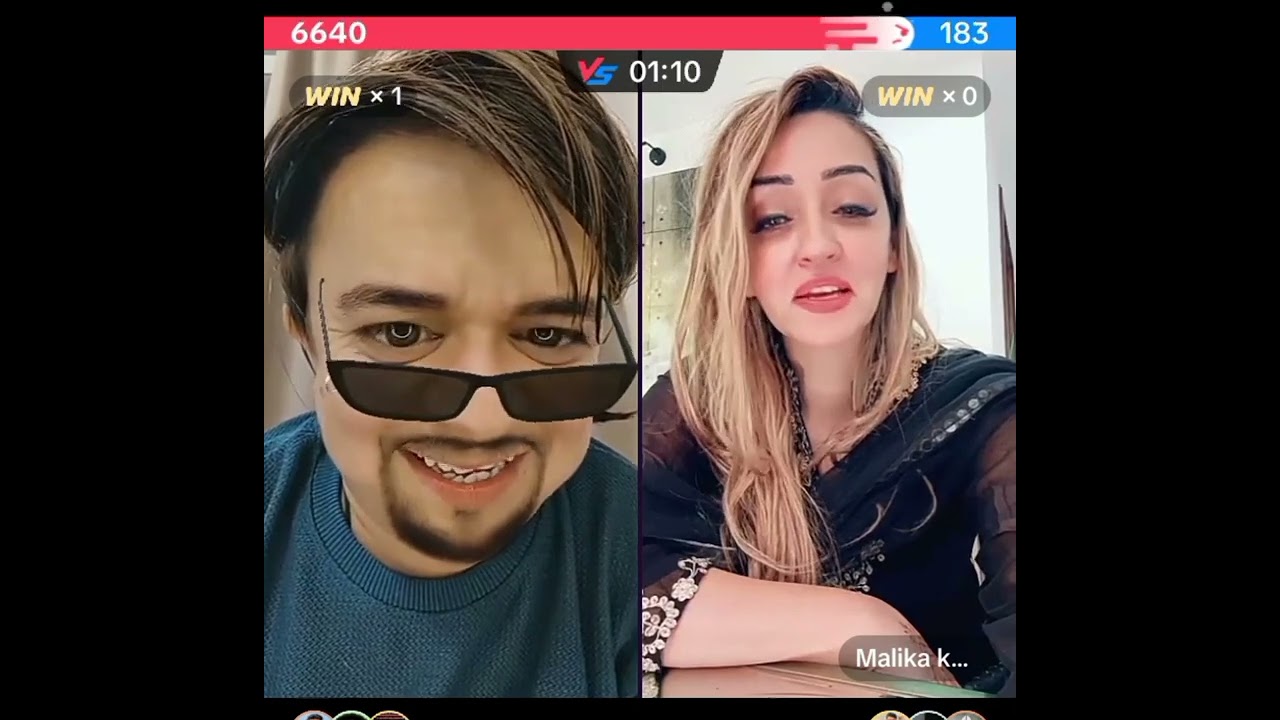 Waseem very funny tik tok live with malika 🤣