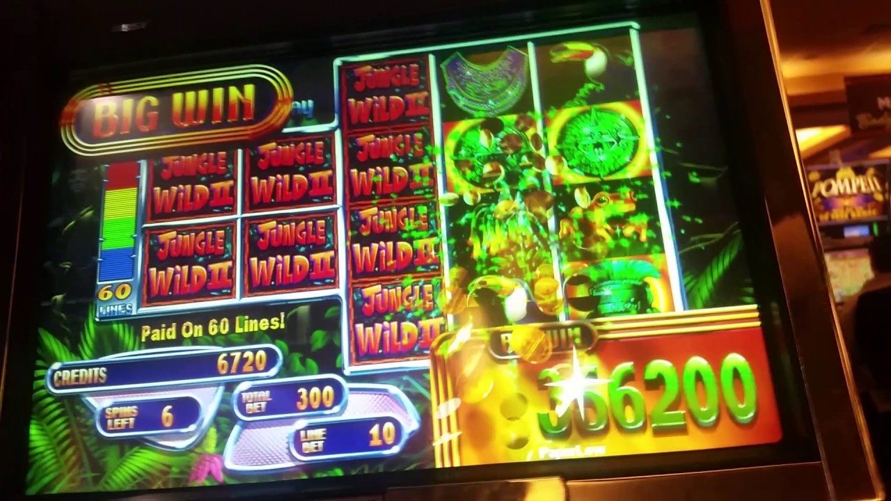 Handpay!!!Jungle wild 2 slot machine 20 spin huge bonus