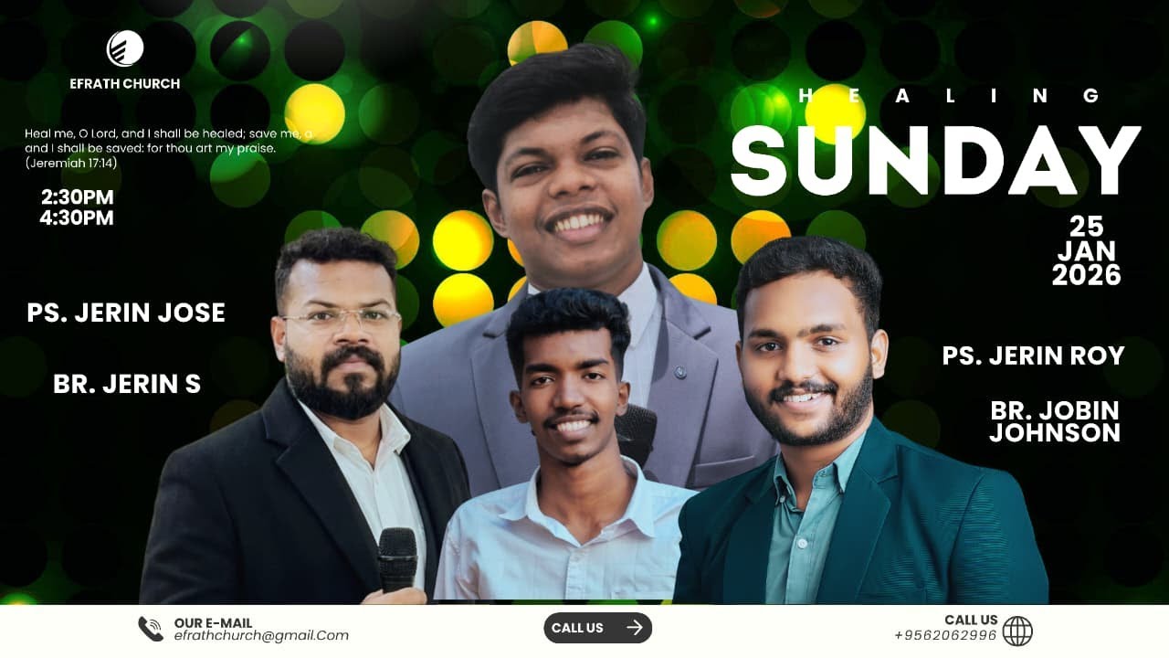 SUNDAY SERVICE 02 | ENGLISH SECTION | PASTOR JERIN ROY | PASTOR JERIN JOSE | EFRATH CHURCH