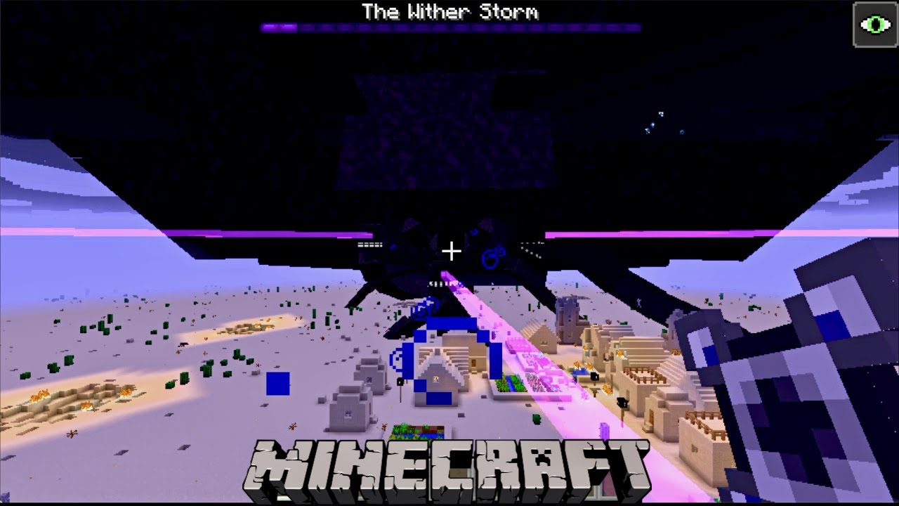 Different Phases of the Engender Mod Wither Storm in Minecraft Creative Mode Episode 10