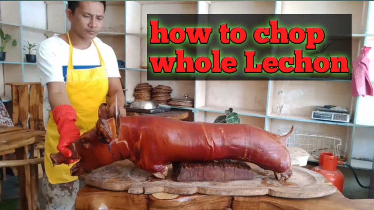 How to chop whole Lechon ronyquirante Filipinofood