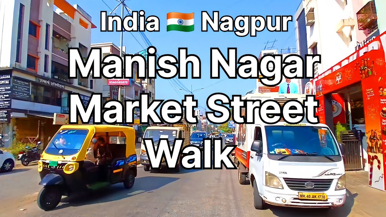 🇮🇳 [4k] Market Street Walk. Nagpur. India.