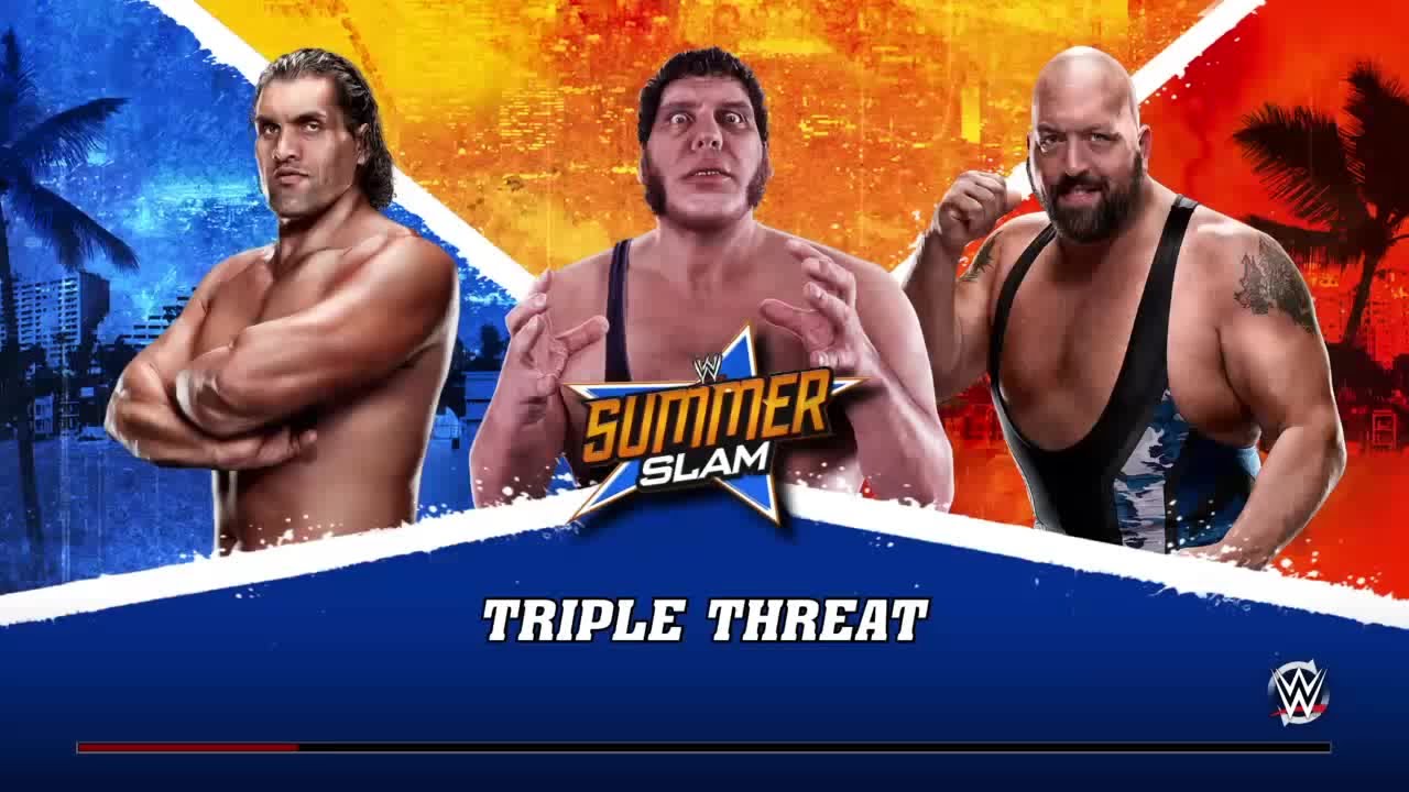 WWE 2K15- Andre The Giant  vs Big Show vs Great khali Triple Threat Match at RAW 2015 (PS4)