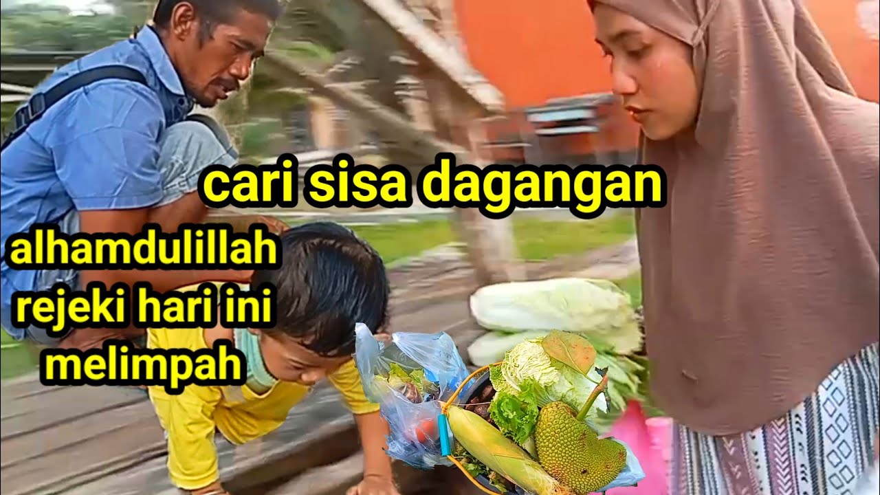 cari sisa pedagang banyak sayuran di buang