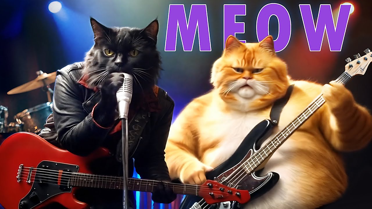AI. Cats at a rock concert. Chaos in the mosh pit!