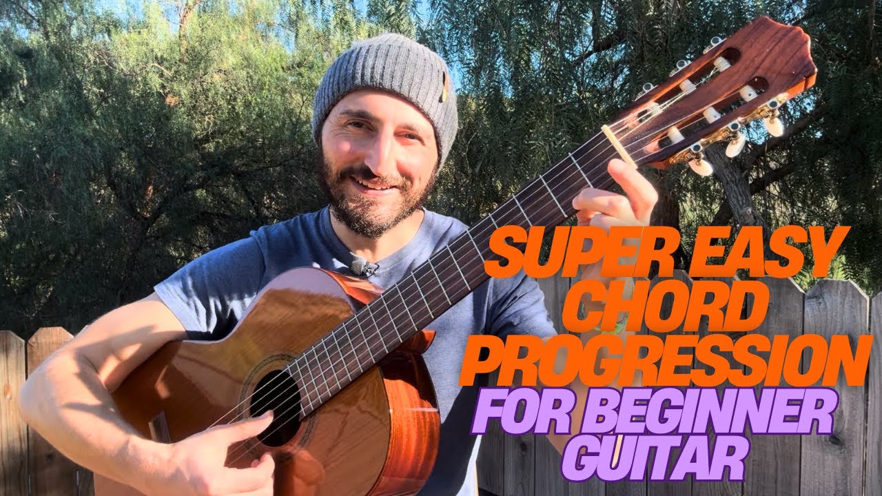 Super Easy Chord Progression for Beginner Guitar (G&ndash;Gmaj7&ndash;G7&ndash;Em)