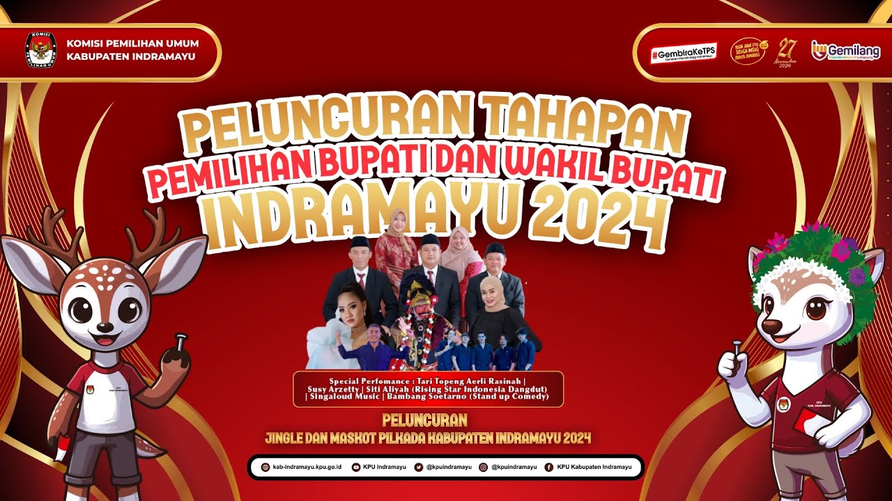 PELUNCURAN TAHAPAN PEMILIHAN BUPATI DAN WAKIL BUPATI INDRAMAYU 2024