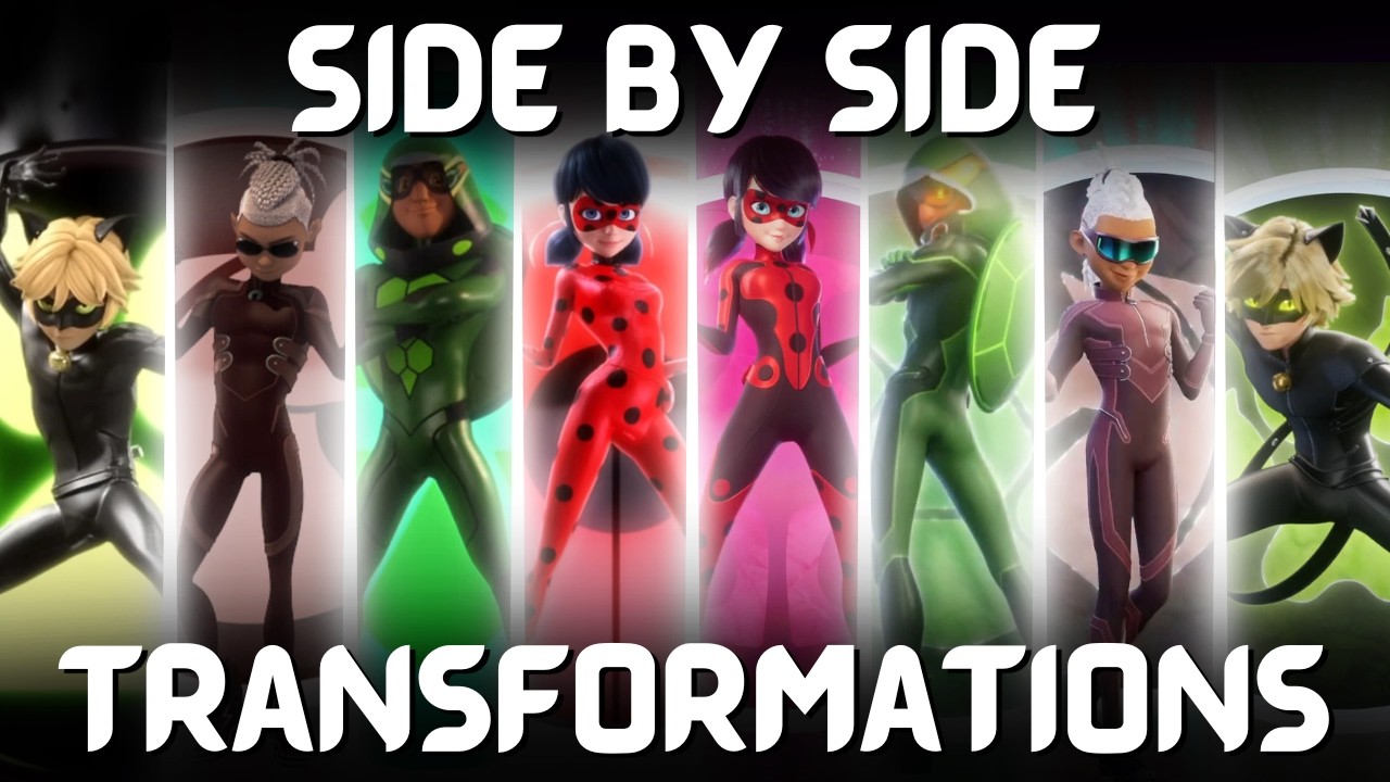 Miraculous Transformations New vs Old | Side by Side | Season 6 | Miraculous Ladybug