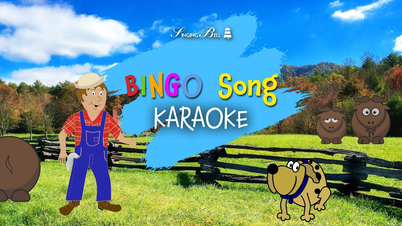 Bingo Song 🐕 Karaoke with Lyrics for kids
