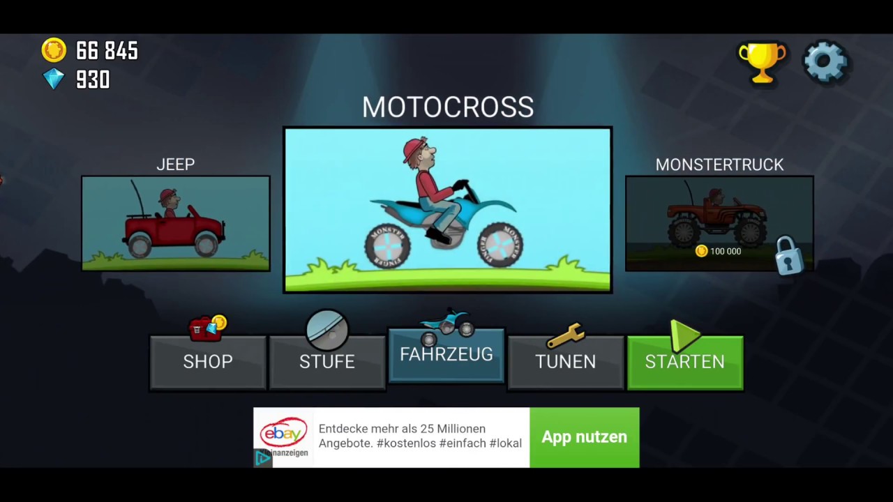 Hill Climb Racing 1 - schnell Coins sammeln!