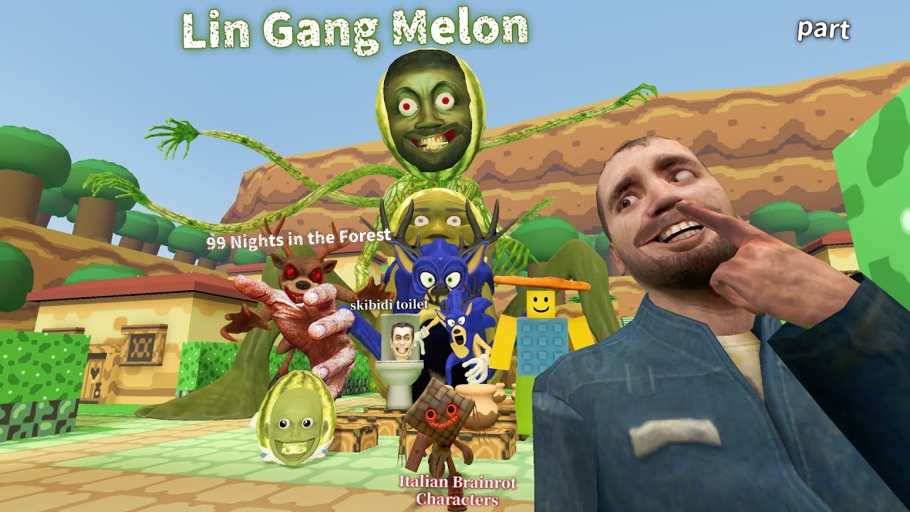 New Lin Gang Melon vs 99 Nights in the Forest and Skibidi Toilet Collection-(Garry's Mod Animation)