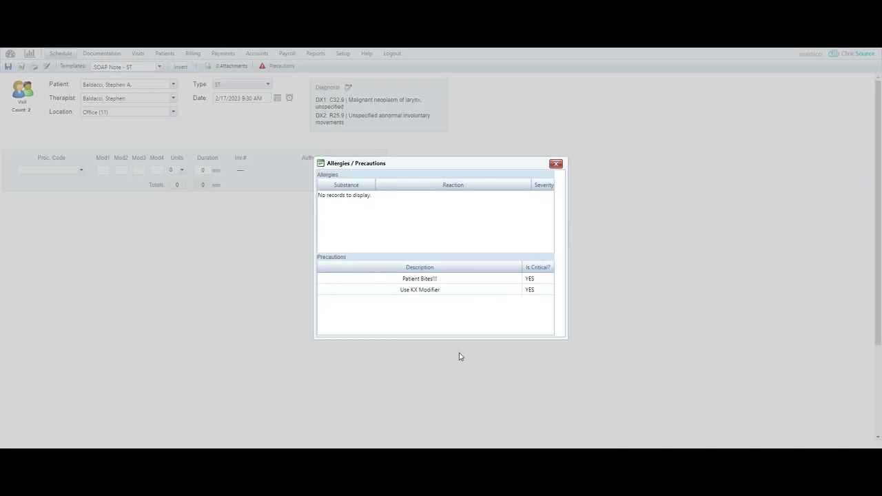 Defining Patient Alerts in ClinicSource