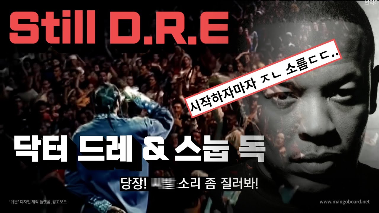 이 노래는 진짜 모르면 안 된다...🔥Dr. Dre - Still D.R.E. ft. Snoop Dogg (Live 2001 Up in Smoke Tour) 가사 해석