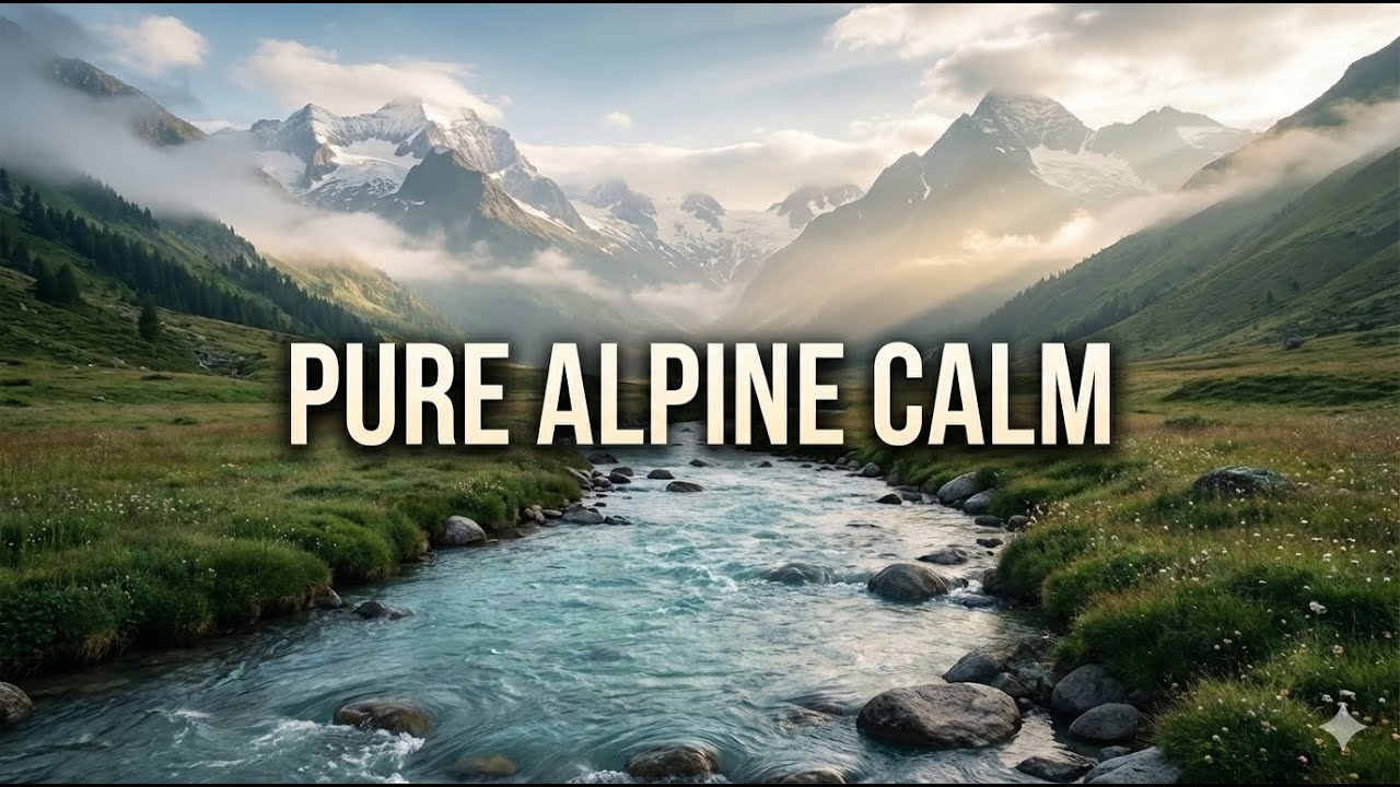 Swiss Alps River Valley 🌄 Pure Alpine Calm | Relaxing Mountain Ambience