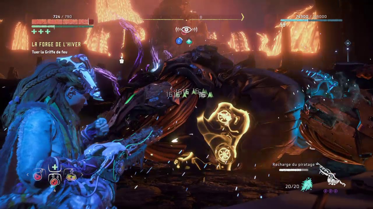Horizon Zero Dawn griffe de feu ultra difficile