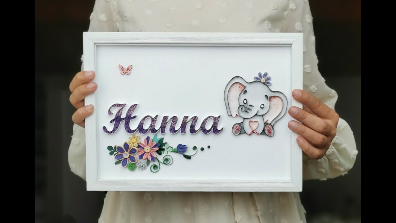 Quilling Name Hanna, making-of
