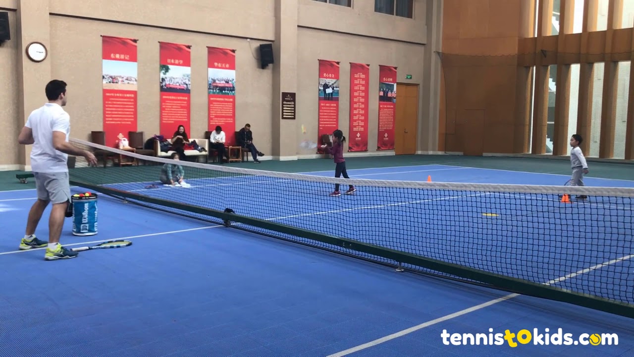 Tennis drill for developing groundstrokes in Children - Eagle wings