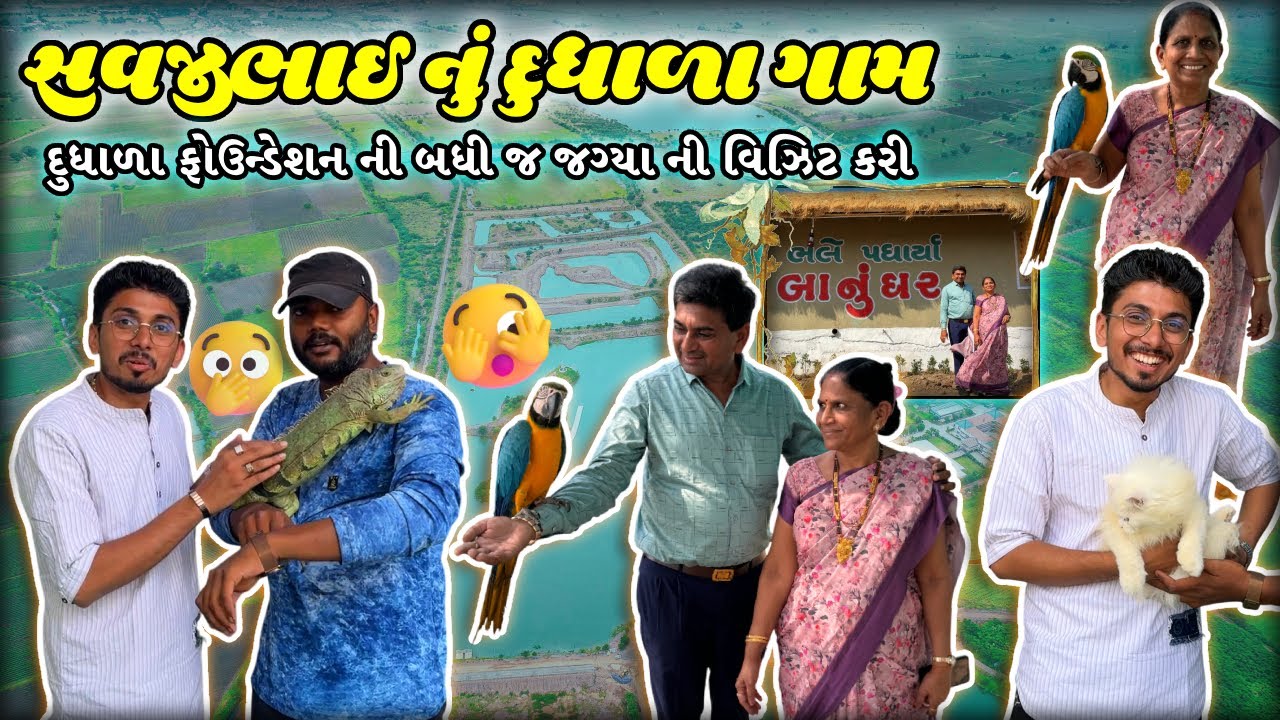 સવજી ભાઈ ધોળકિયા | દુધાળા ફોઉન્ડેશન ની મુલાકાત | Visit Bird's Park | Het Ni Haveli | #dudhala #vlog