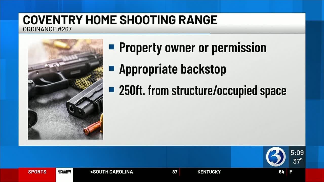 Coventry passes ordinance regulating home shooting ranges