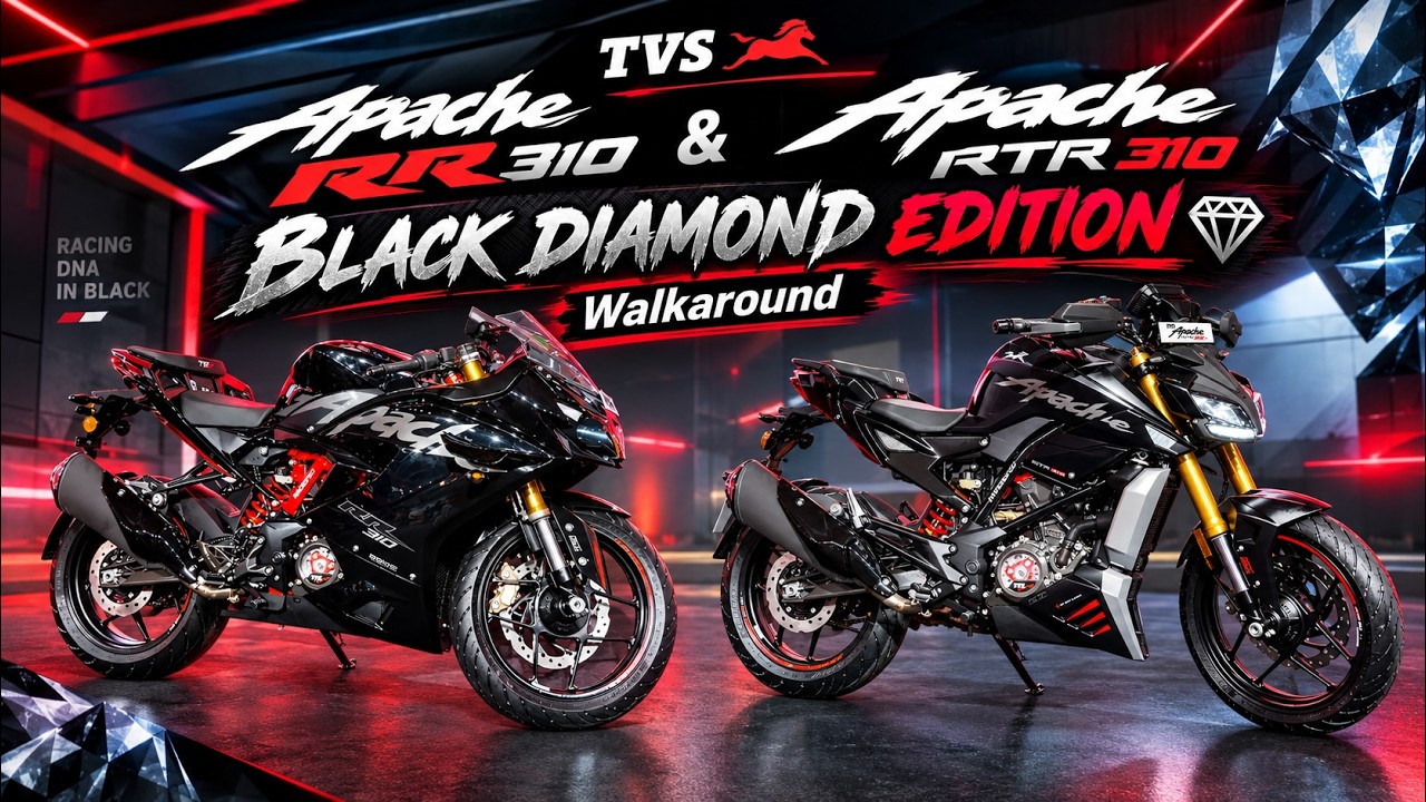 New TVS Apache RR310 & RTR 310 Black Diamond Edition