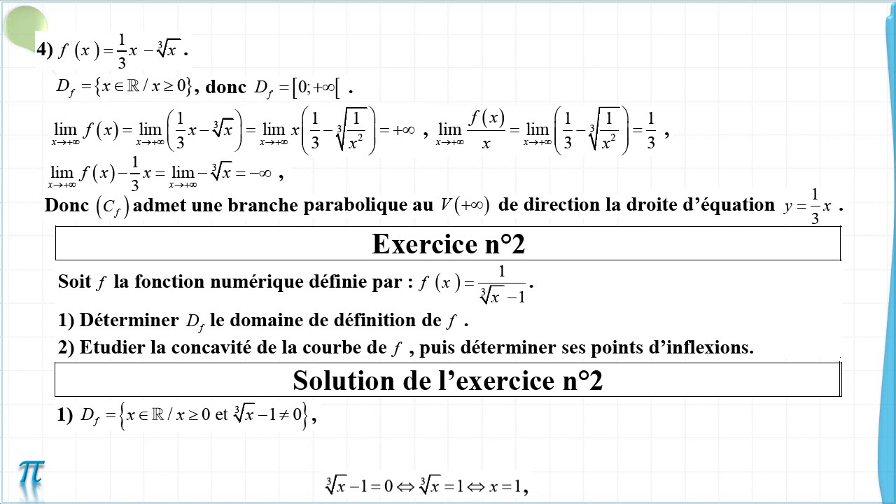 Dérivation et étude de fonctions (4/6) - Serie n03