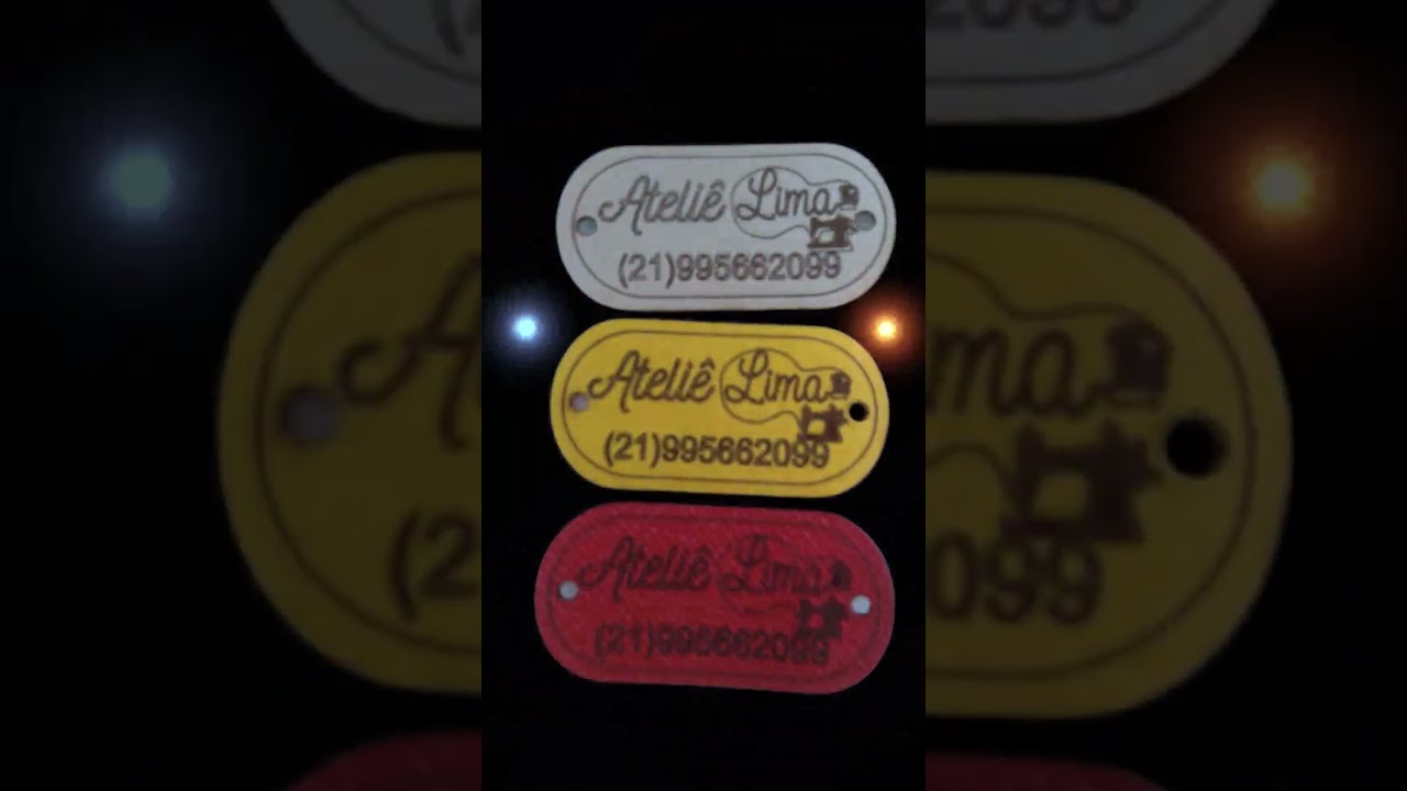 Etiquetas personalizadas em couro sint&eacute;tico