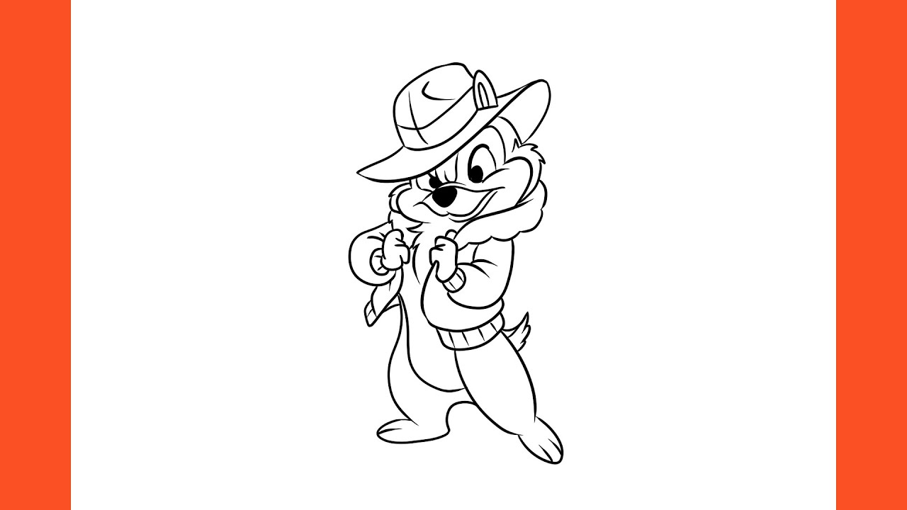 How To Draw Chip (Chip 'n Dale: Rescue Rangers)