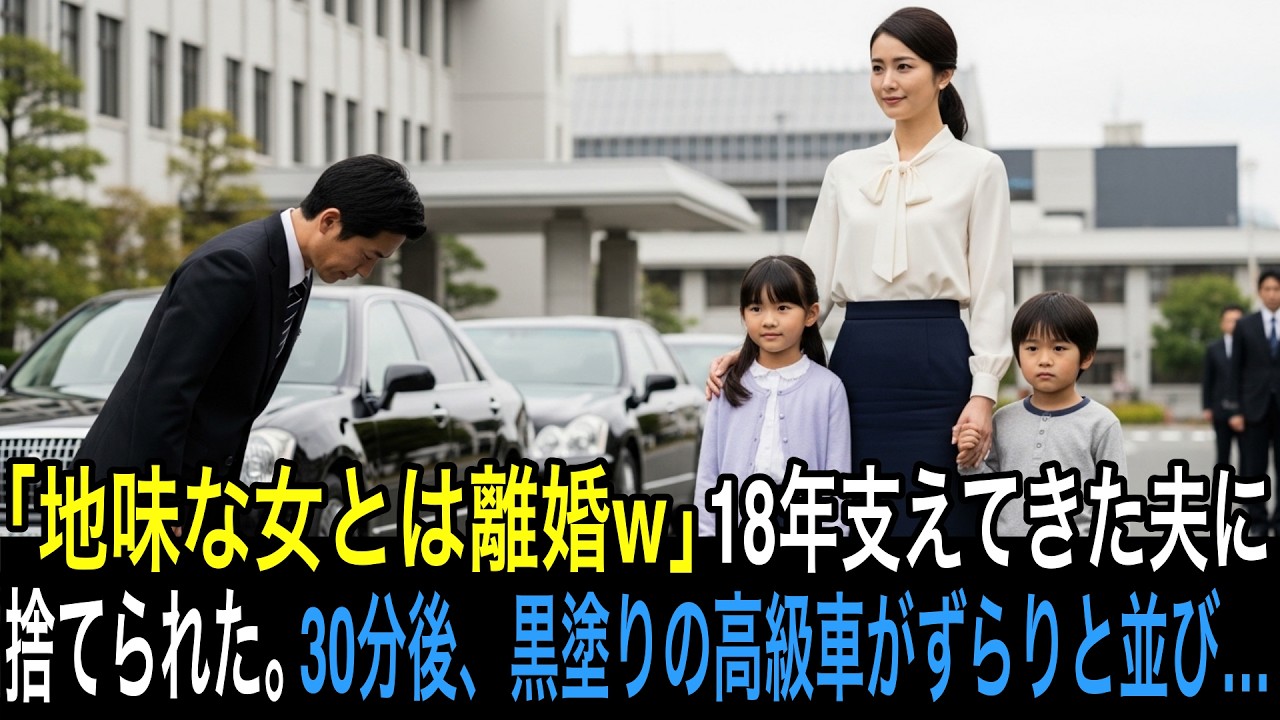 「地味なババアは俺の隣に相応しくないw」成功した途端に私を捨てた元旦那→黒塗りの高級車から降りてきた人物を見て凍りついた…