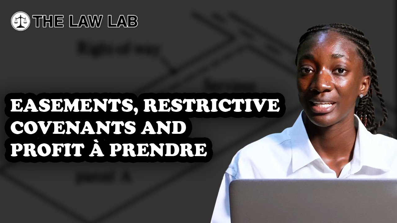 Easements, restrictive covenants and profit &agrave; prendre