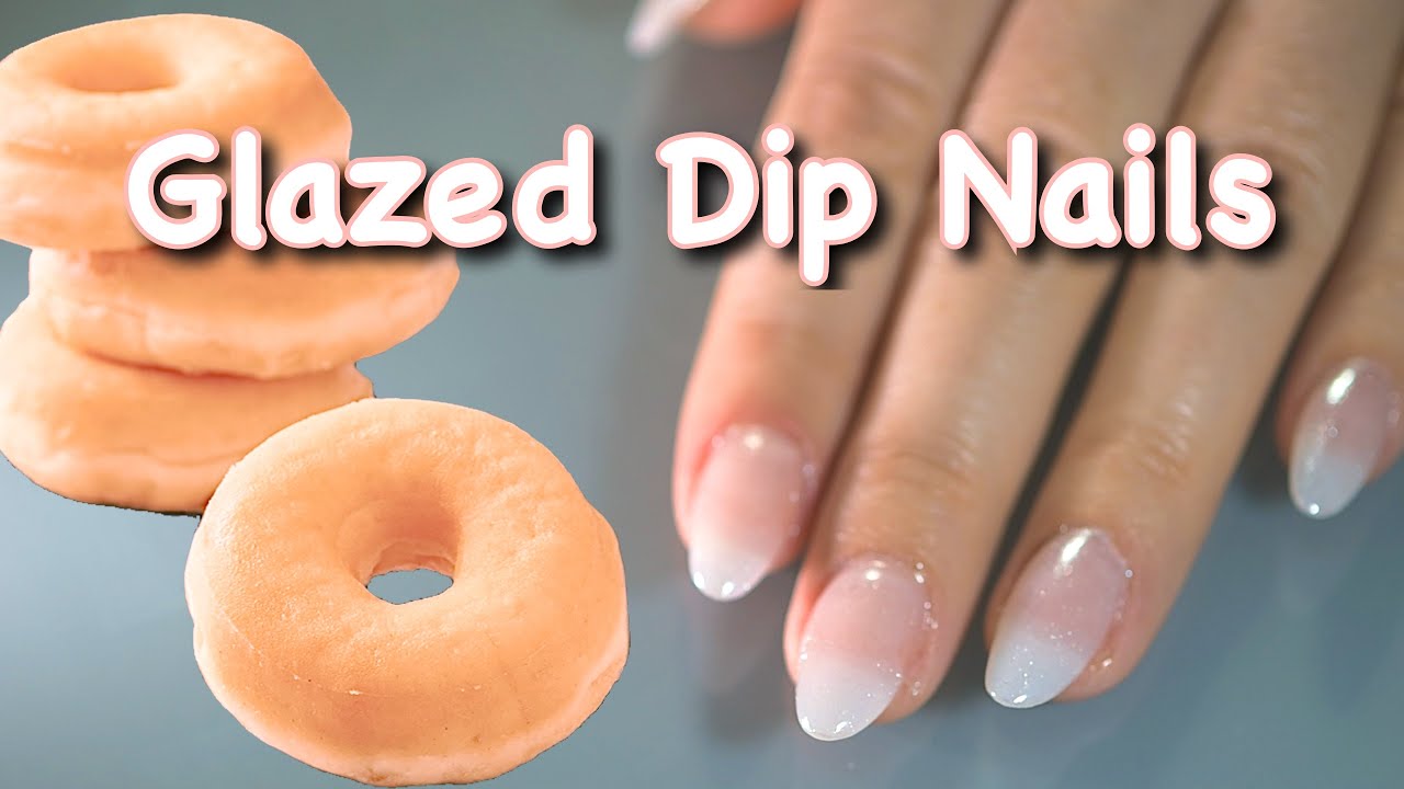 Hailey Biebert Glazed Nails With Dip Powder Step By Step Tutorial.